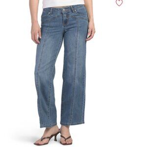 NEW BLUE SPICE Low Rise Multi Seamed Wide Leg Jeans for women 725 2j1